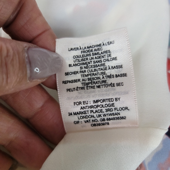 ANTHROPOLOGIE MAEVE OPEN SHOULDER WATERCOLOR TONES WOMEN'S DRESS SIZE SMALL - Picture 5 of 14